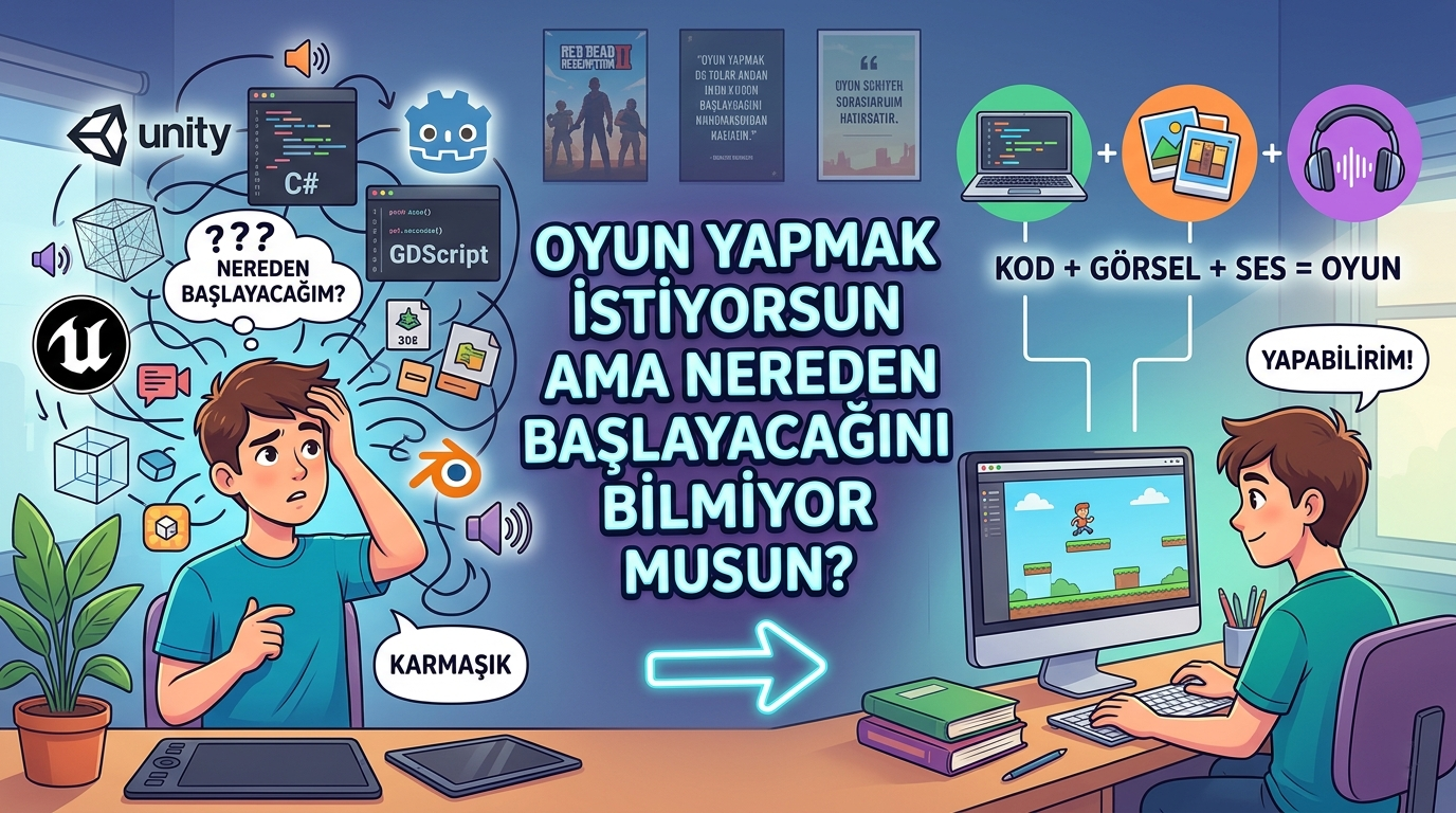 Oyun Nasıl Yapılır? (Sıfırdan Başlayanlar İçin Basit Rehber)