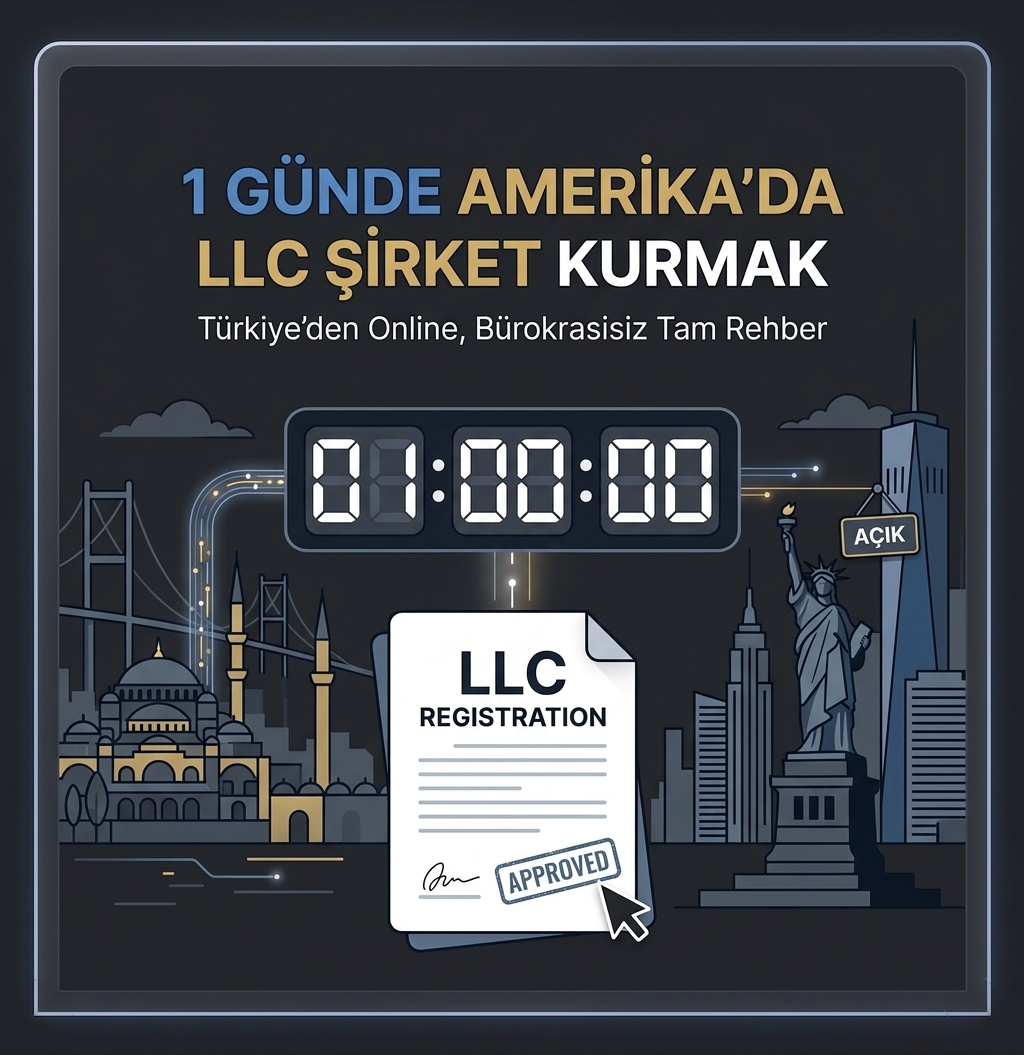 1 Günde Amerika'da Şirket Nasıl Kurulur? Türkiye'den Online LLC Açma Rehberi