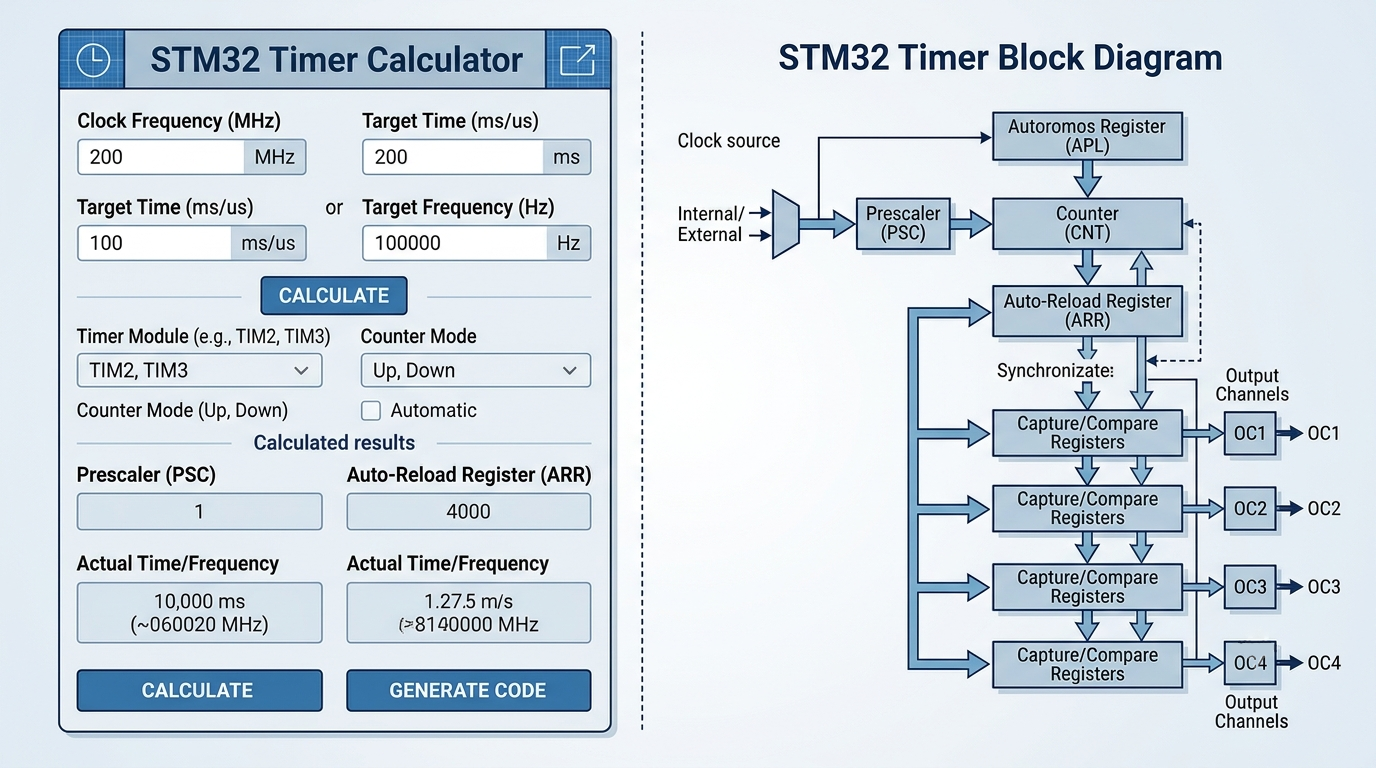 STM32 Timer Calculator Tool Introduction
